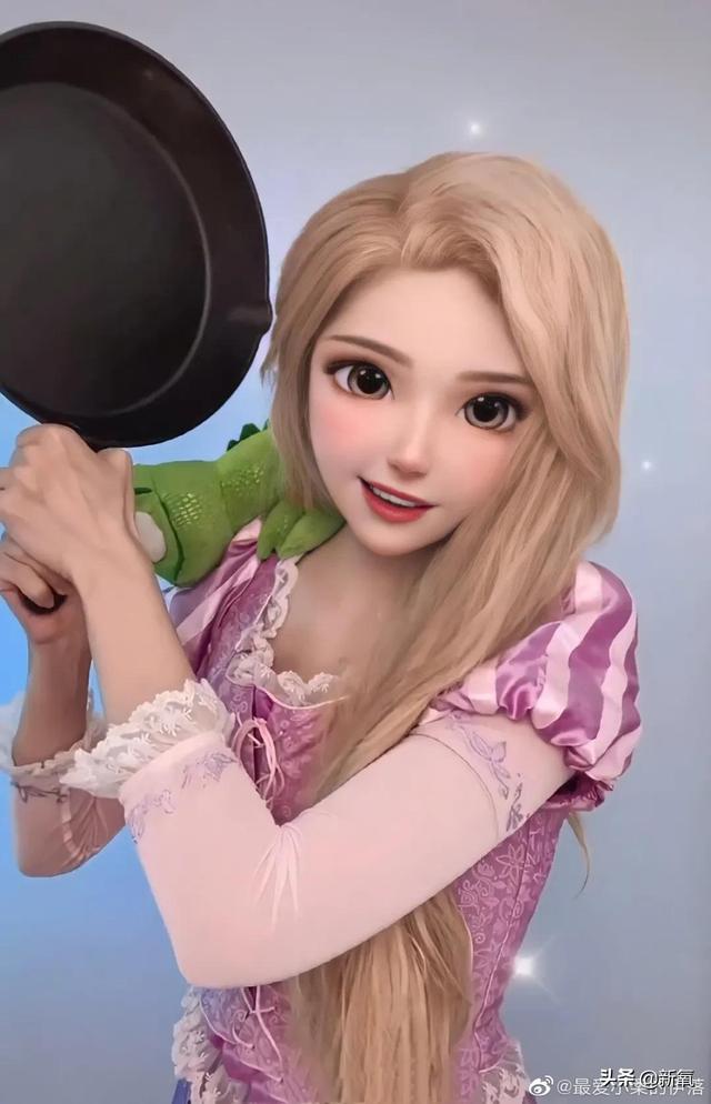 COS迪士尼公主出神入化的网红美少女,被爆抄袭黑料?
