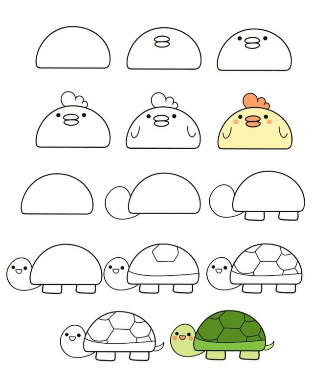 兔子怎么画简单又漂亮，画个小兔子（ 9组可爱的小动物简笔画）