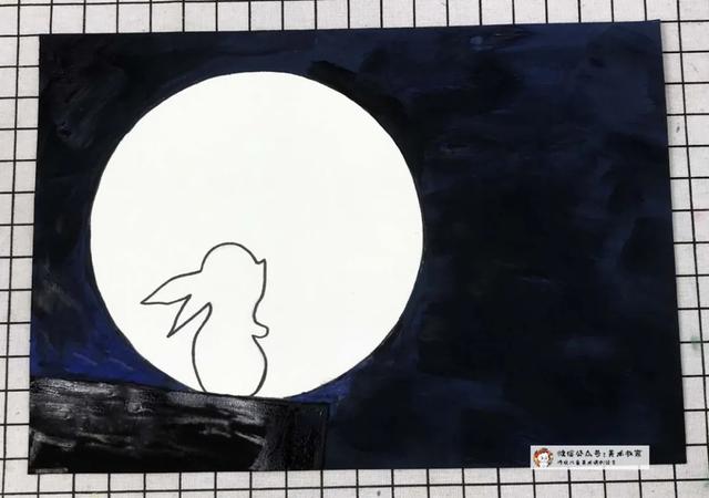 中秋节的玉兔怎么画，中秋节的玉兔怎么画图片（课例，水粉-赏月<兔子>）