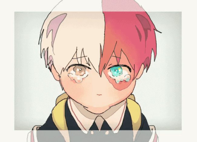 我的英雄学院:轰焦冻，微信头像，我的英雄学院:轰焦冻（寥寥几笔就邪魅又帅气满满的轰焦冻同人动图插画）