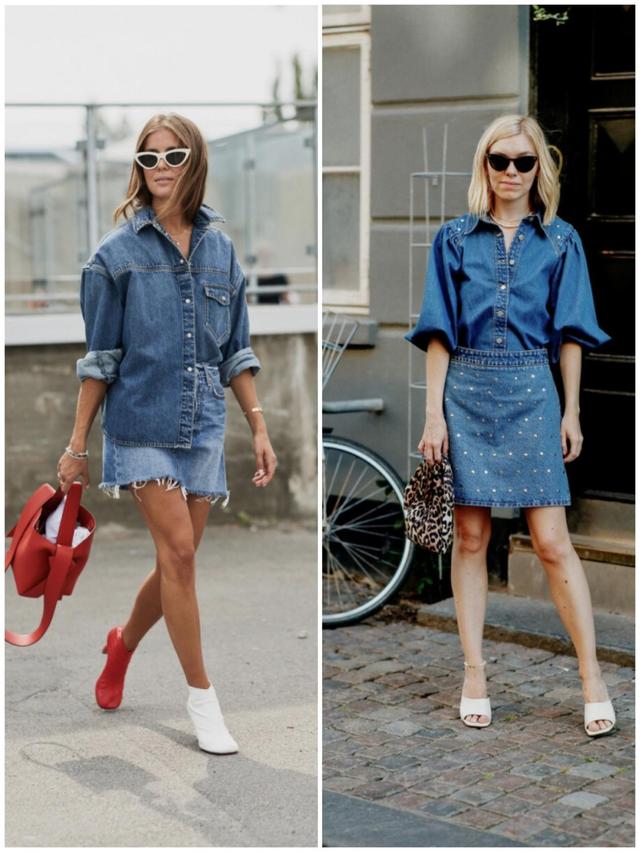 牛仔短裙搭配什么上衣好看，牛仔短裙配什么上衣好看（基础款牛仔短裙如何穿出新花样）