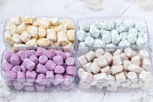 芋圆的制作方法，黄薯芋圆的制作方法（四种颜色零添加）