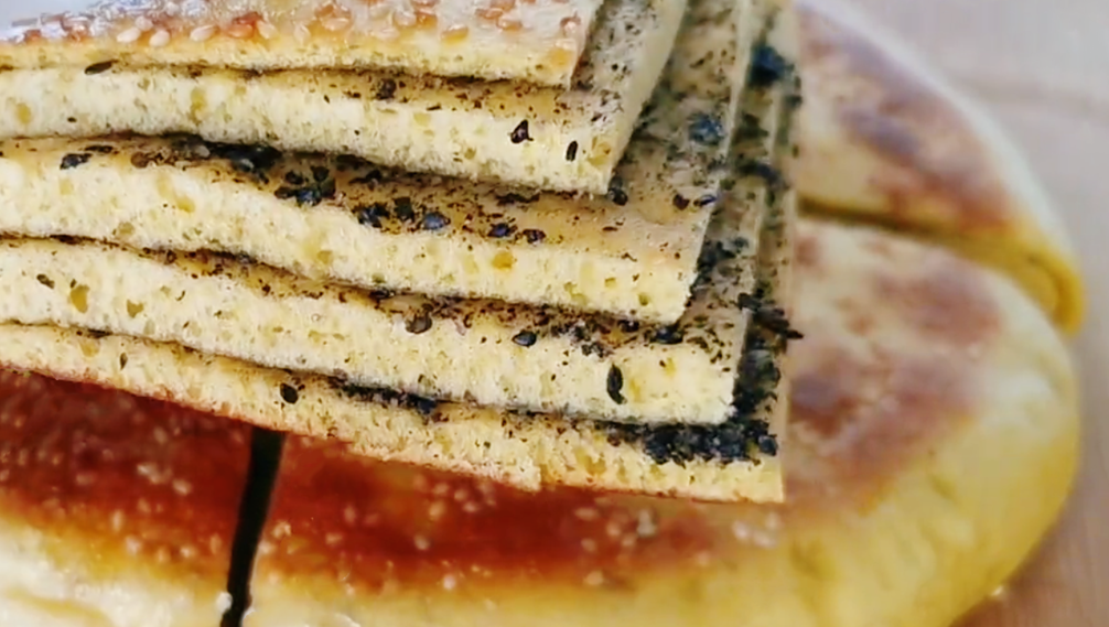 【紅薯芝麻千層餅】做法步驟圖 柔軟多層 孩子特愛吃-起舞食譜網