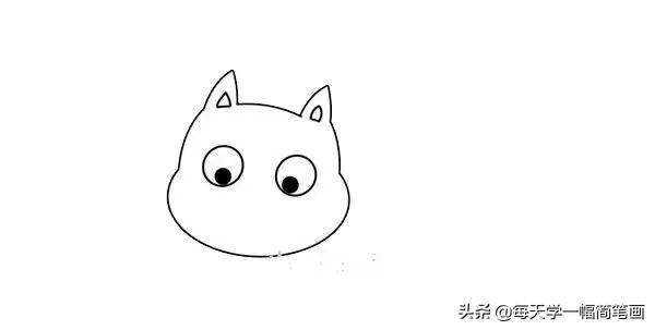 怎么画小猫，怎么画小猫咪（每天学一幅简笔画--好奇的小猫简笔画画法步骤图片）