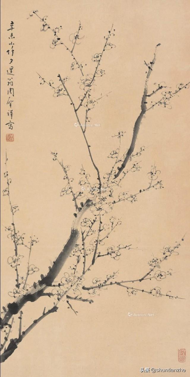 写意梅花100种画法，构图一百例，学完够用了