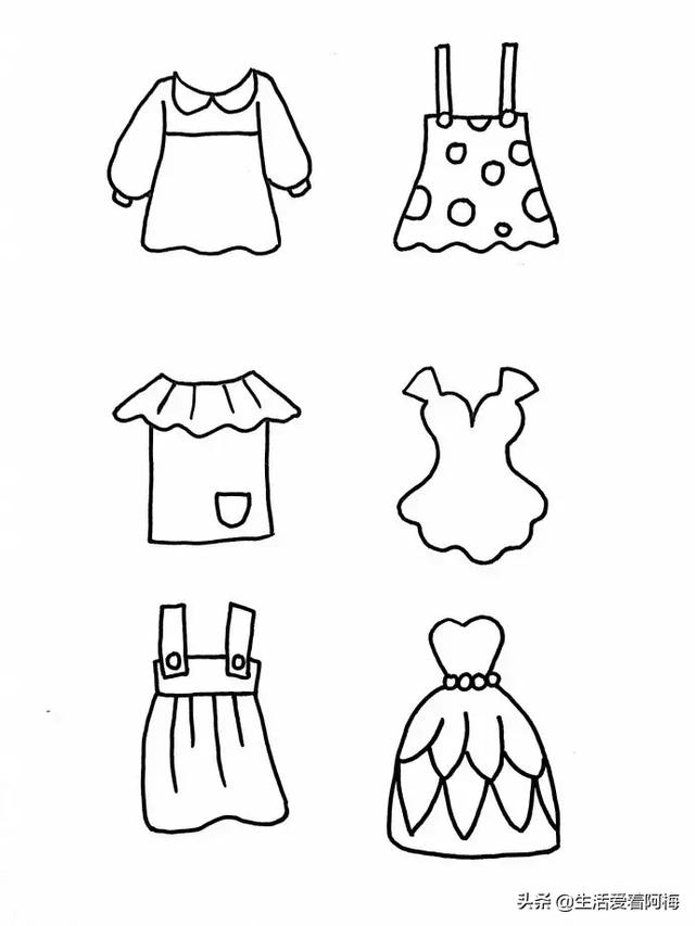 画衣服的简笔画，画简笔画：衣服（服装篇简笔画教程）