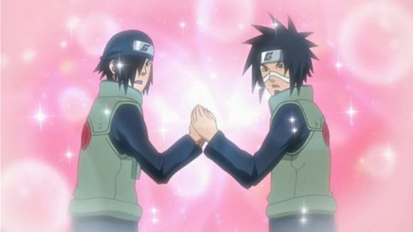 鸣人佐助cp图，#火影忍者鸣人佐助情侣头像微信（火影忍者中“重口味”的四个画面）