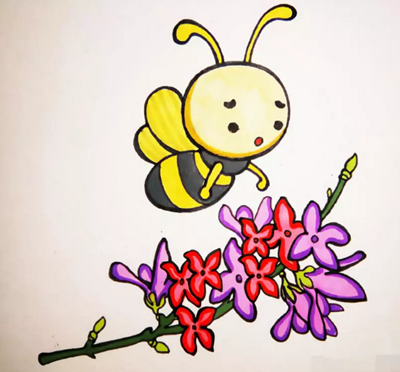 小蜜蜂的简笔画，蜜蜂简笔画怎么画（两种不同的画法适合零基础和手残党）