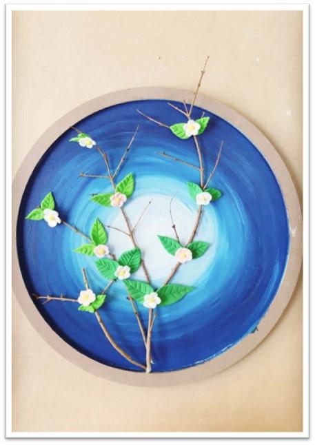 桃花树儿童画简单又漂亮，少儿美术《最美桃花节》