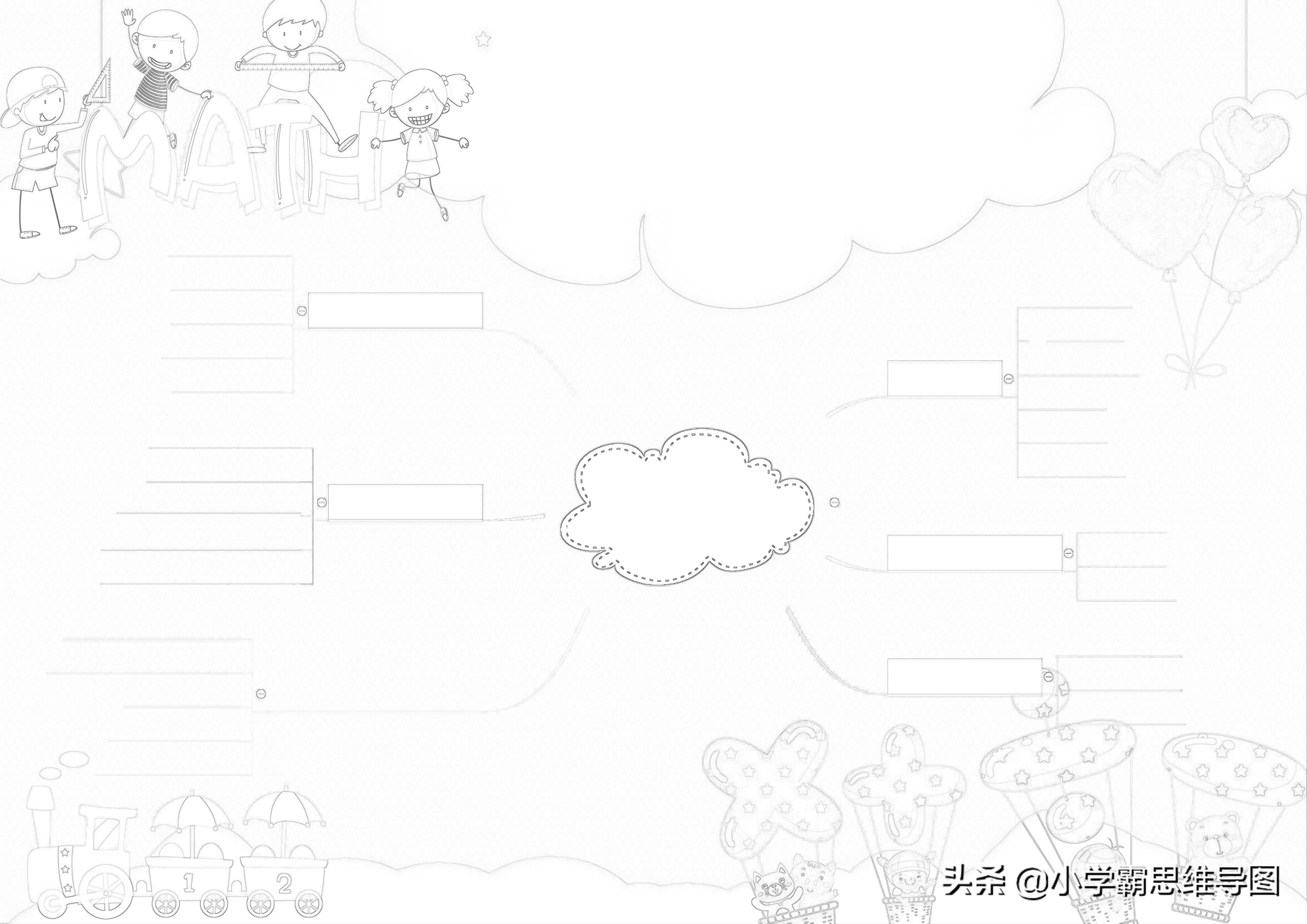 数学思维导图怎么画，数学思维导图怎么画更有少女心（1-6年级数学思维导图模板）