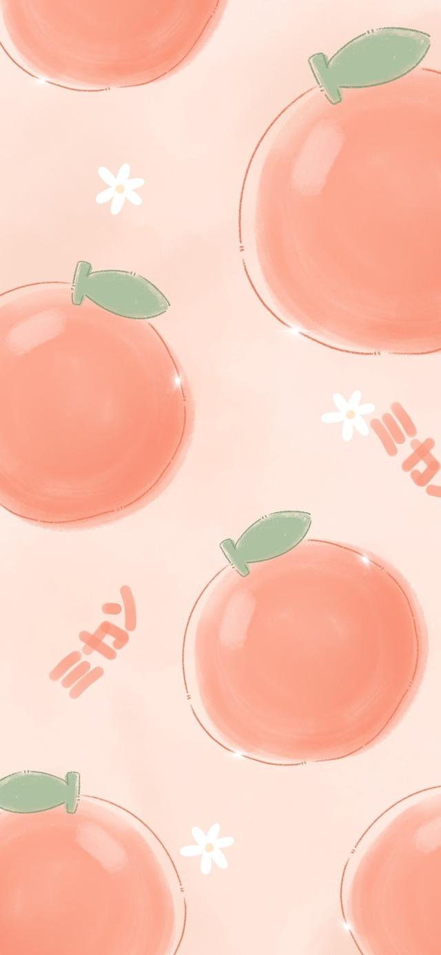ins粉色桃子壁纸图片