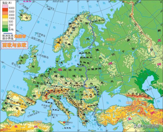 东欧五国是哪五国,北欧五国是哪五国国旗(世界七大洲地形图 12图