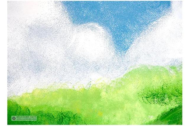 怎样画水粉风景画，怎样画水粉风景画好看（清新简单的风景画--青青草地白云悠悠）