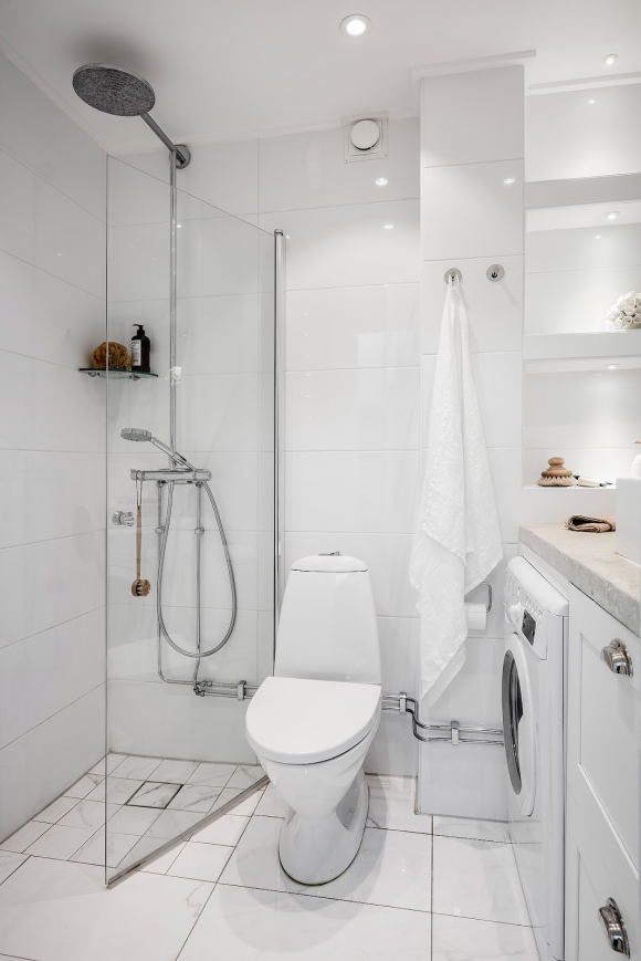 卡贝卫浴怎么样，卡贝五金怎么样（卡贝定制，简约明亮小浴室）