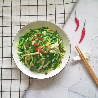 腊肉如何炒韭菜，韭菜炒腊肉#春季减肥、边吃边瘦#