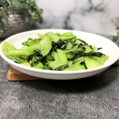 蒜蓉炒菜心的家常做法，蒜香菜心
