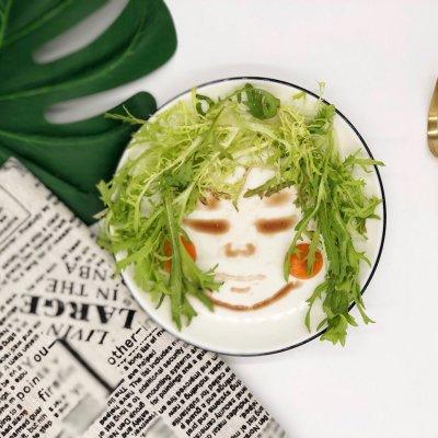 苦菊沙拉的做法，苦菊凉拌沙拉酱的做法（人像沙拉<创意菜>）