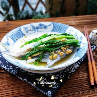 枪鱼的做法有什么，美食有花样#快手黄豆酱蒸白枪鱼