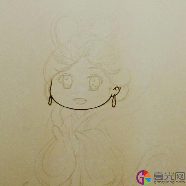 嫦娥和玉兔怎么画，12星座 公主 古装美女图片（可爱的q版嫦娥简笔画画法）