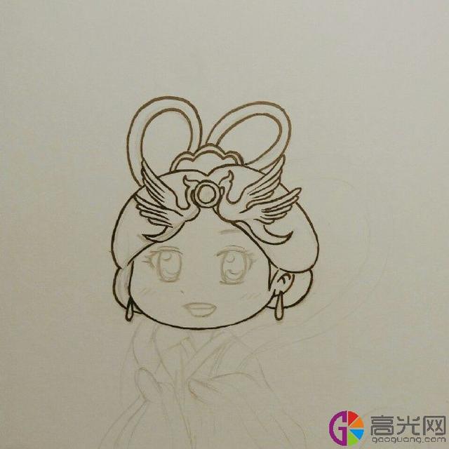 嫦娥和玉兔怎么画，12星座 公主 古装美女图片（可爱的q版嫦娥简笔画画法）
