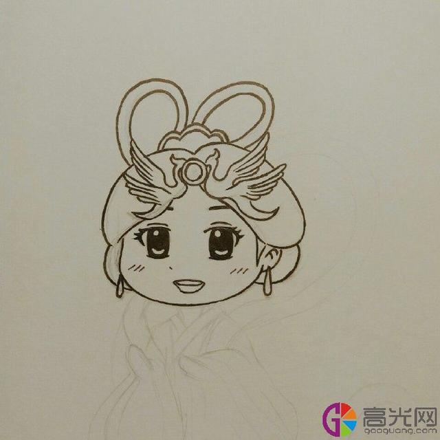 嫦娥和玉兔怎么画，12星座 公主 古装美女图片（可爱的q版嫦娥简笔画画法）
