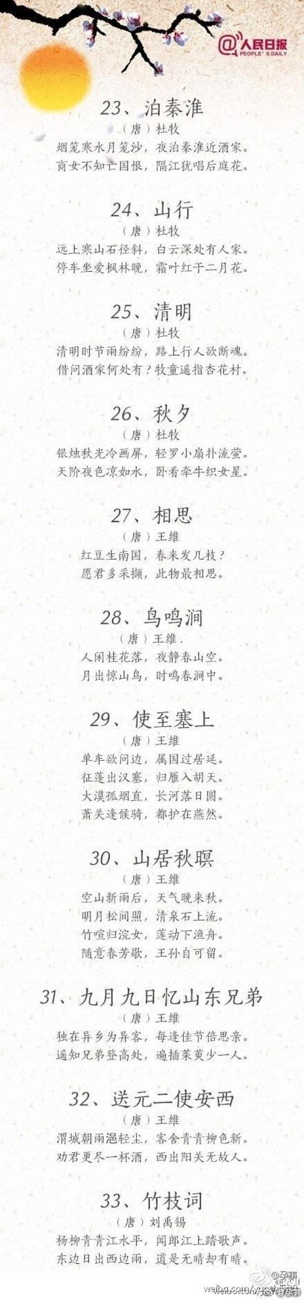 幼儿启蒙唐诗100首，幼儿必背五言古诗100首（小宝宝每天念一念）