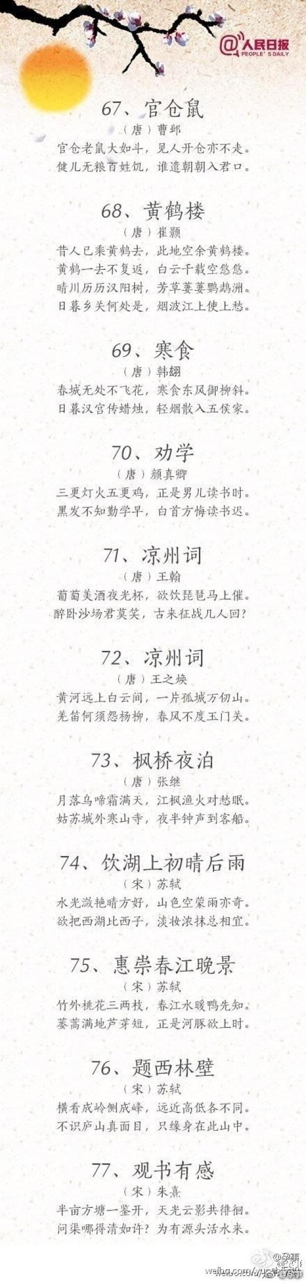 幼儿启蒙唐诗100首，幼儿必背五言古诗100首（小宝宝每天念一念）
