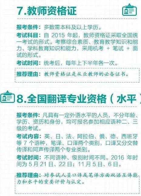 哪些证书含金量比较高，现在有哪些职业资格证书含金量比较高（国务院列举13种含金量最高资格证书）