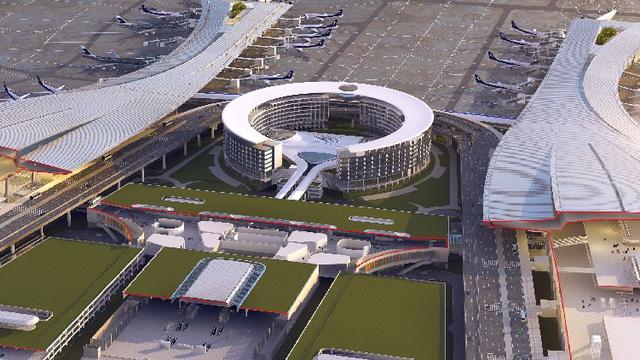 天府国际机场t2航站楼结构图，成都天府国际机场T2航站楼主体封顶