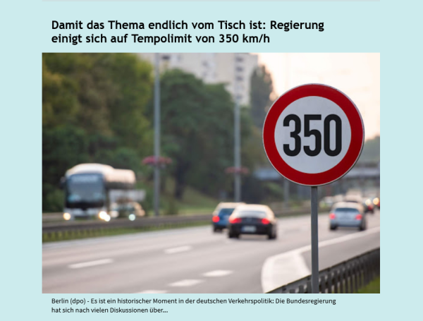 德国高速限速是多少，德国高速限速是多少公里（德国高速将限速350km/h）