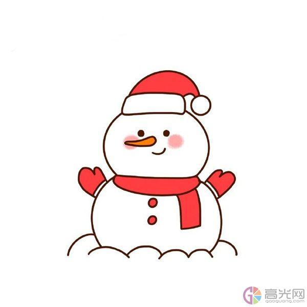 小雪人简笔画，简单可爱雪人画法教程（可爱的小雪人简笔画图片大全）