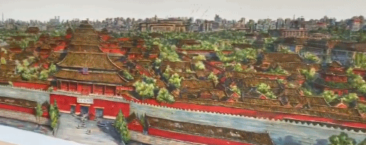 北京故宫简笔画，天安门简笔画（画出长达2.9m故宫全景图）