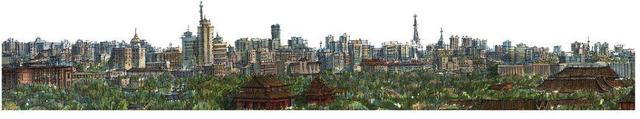 北京故宫简笔画，天安门简笔画（画出长达2.9m故宫全景图）