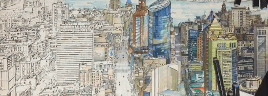 北京故宫简笔画，天安门简笔画（画出长达2.9m故宫全景图）