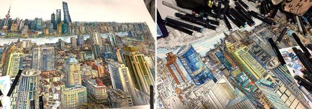 北京故宫简笔画，天安门简笔画（画出长达2.9m故宫全景图）