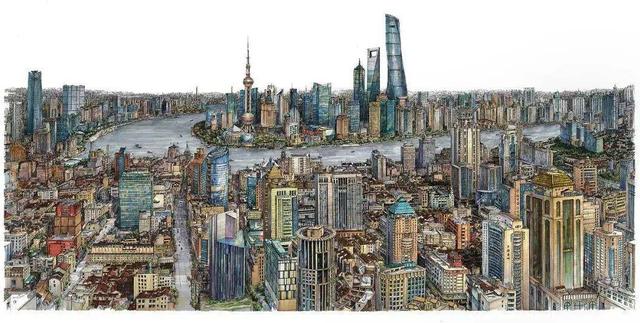 北京故宫简笔画，天安门简笔画（画出长达2.9m故宫全景图）