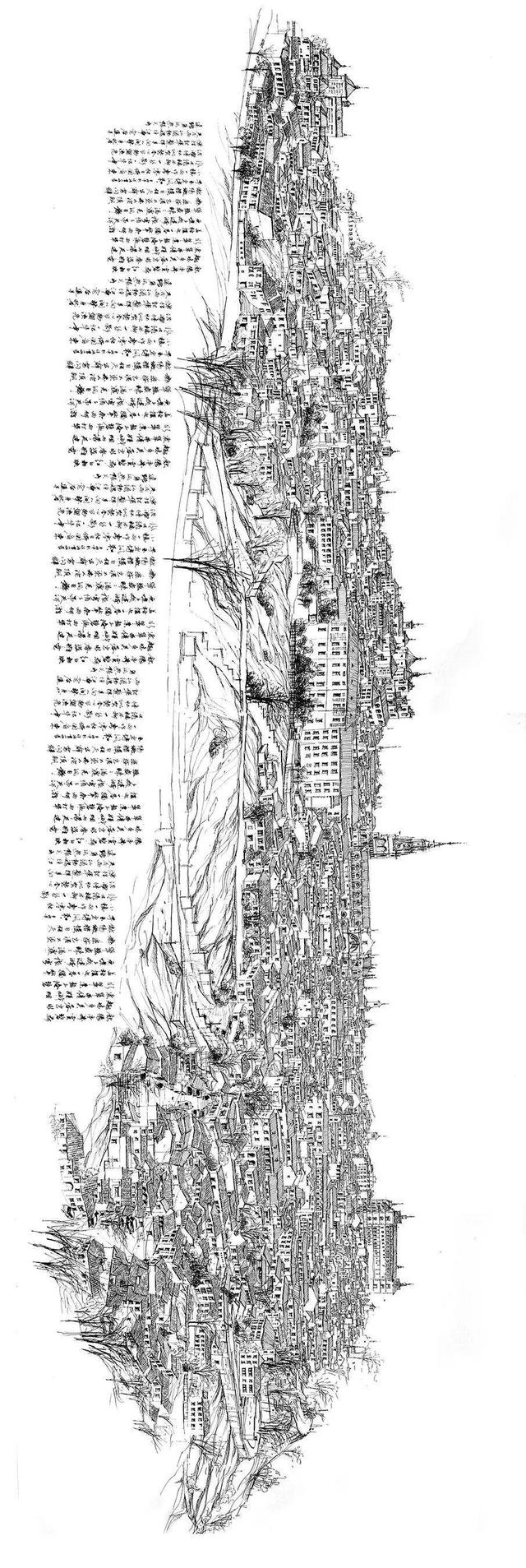 北京故宫简笔画，天安门简笔画（画出长达2.9m故宫全景图）