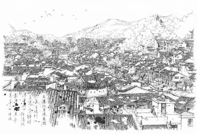北京故宫简笔画，天安门简笔画（画出长达2.9m故宫全景图）