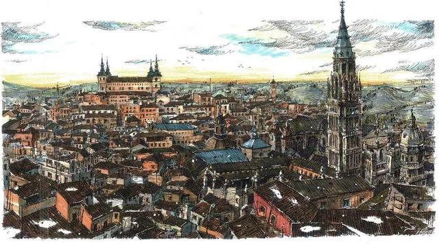 北京故宫简笔画，天安门简笔画（画出长达2.9m故宫全景图）
