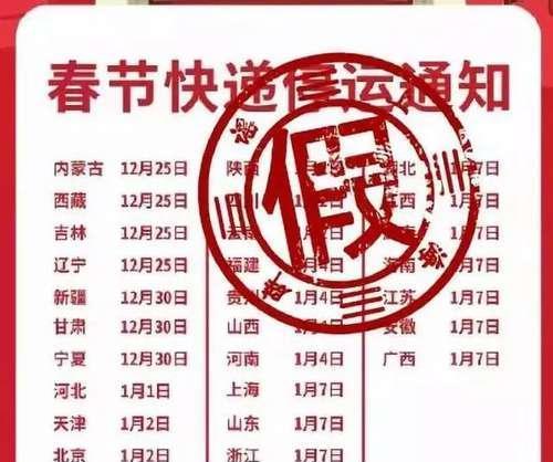 申通快递什么时候上班，请问申通快递年后什么时候上班（2020春节快递顺丰申通中通圆通韵达天天百世放假停运时间表）