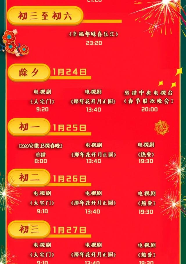 春节七天怎么过？请收好这份四份卫视节目单