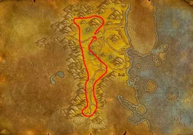 魔兽世界怀旧服采矿分布图，采矿1-300速成矿石分布图
