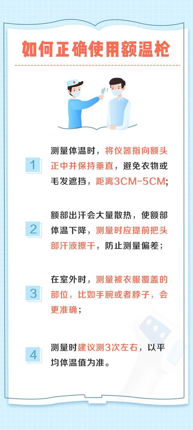 什么是额温枪，一图get额温枪正确使用方法