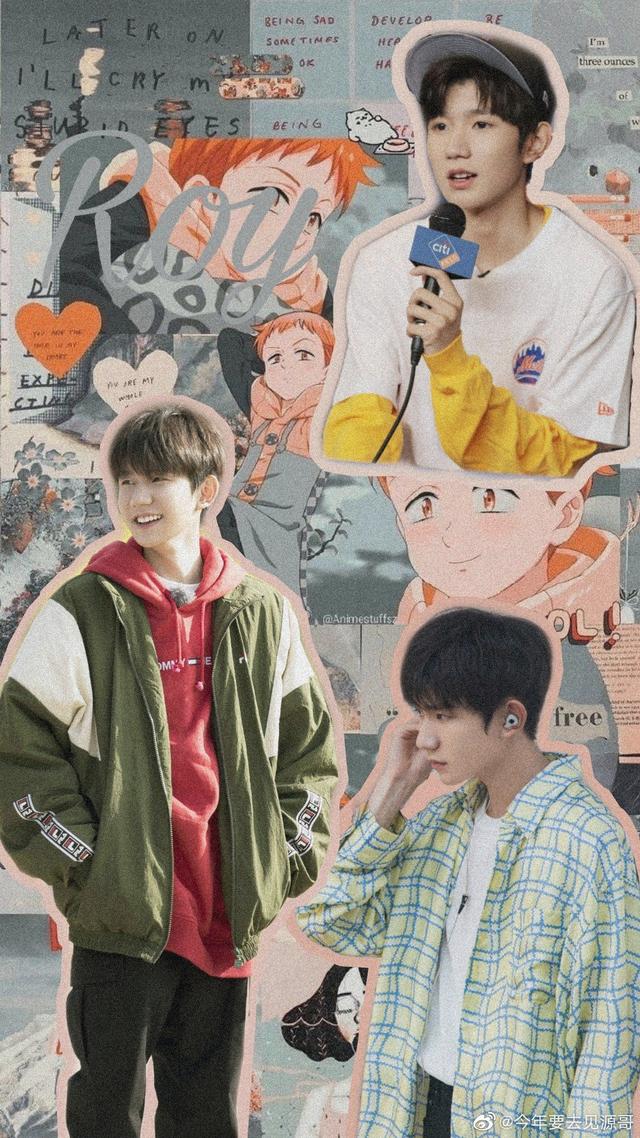 王源壁纸拼接，王源精选壁纸（饭制九宫格王源绝美照片图片）