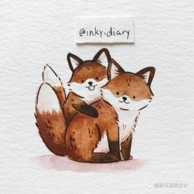 小动物主题可爱图片，小动物图像可爱（插画丨敲可爱的水彩风小动物）