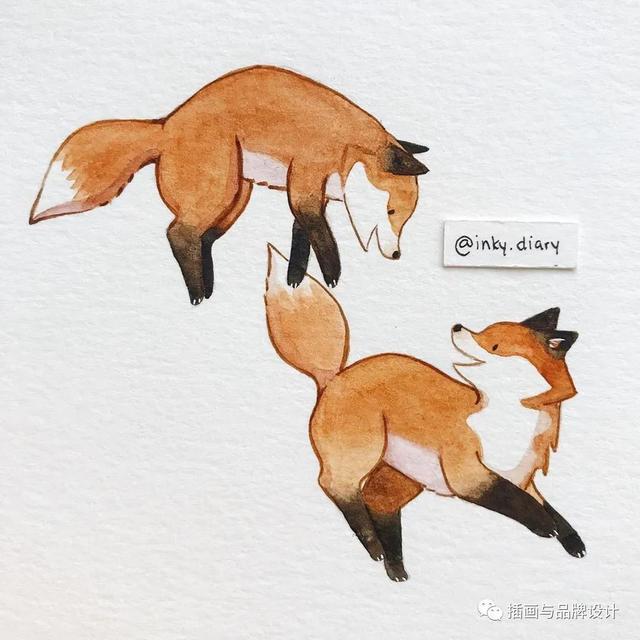 小动物主题可爱图片，小动物图像可爱（插画丨敲可爱的水彩风小动物）