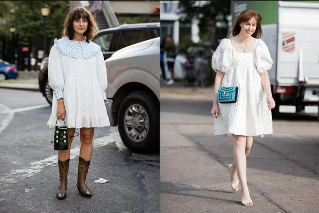 娃娃裙的潮味巧搭，娃娃裙秋冬搭外套（属于泡泡袖娃娃裙的甜美夏天）