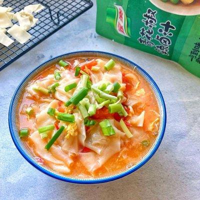 西红柿鸡蛋汤面条，西红柿鸡蛋汤面怎么做好吃（#下饭红烧菜#10分钟搞定的家常开胃西红柿鸡蛋面）