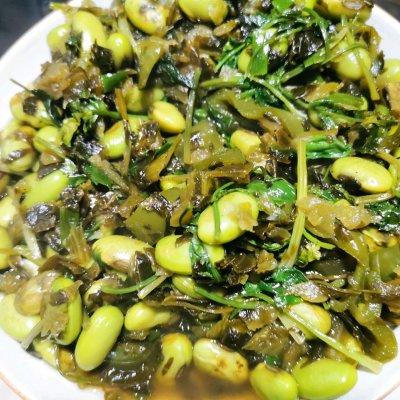 毛豆炒什么好吃，毛豆搭配啥菜炒好吃（零失败咸菜炒毛豆）