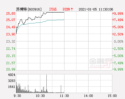 苏博特股票，江苏苏博特股价多少（快讯：苏博特涨停）